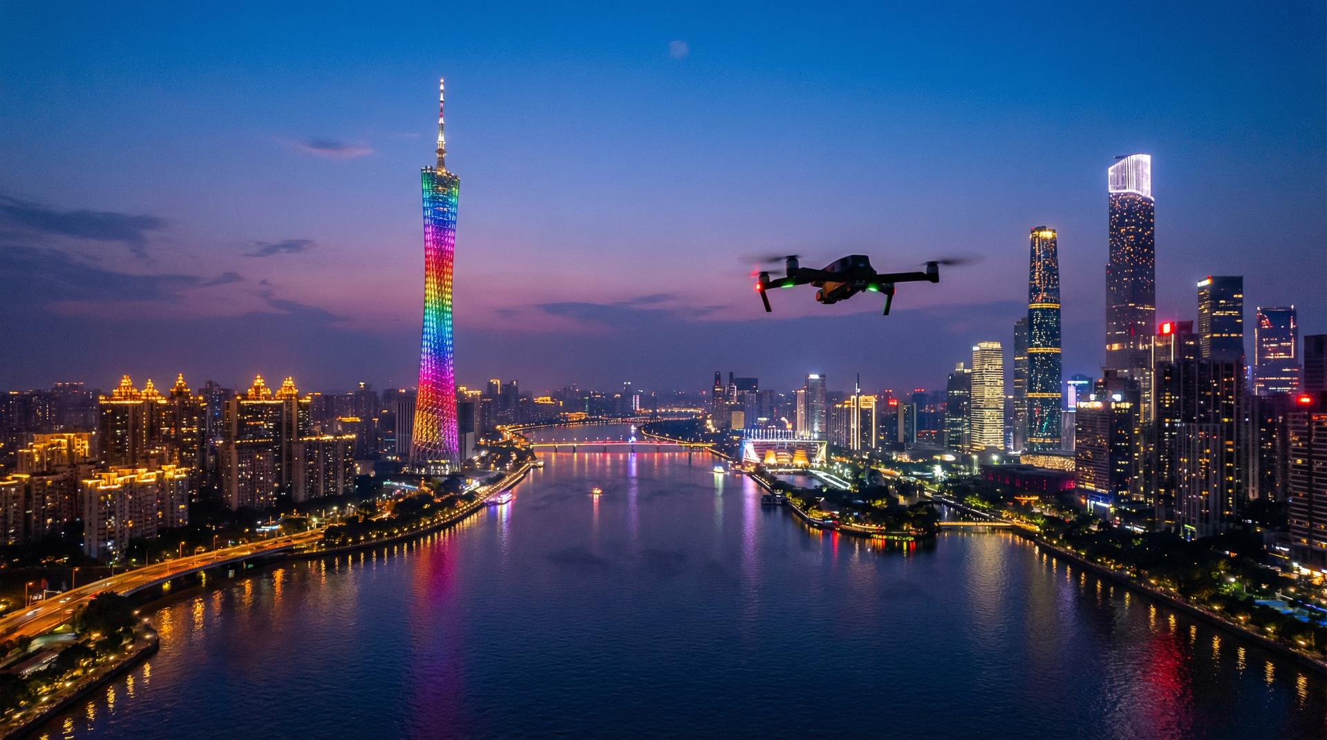 四虎视频航拍广州CBD视频